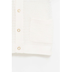 CASABLANCA WHITE GREY CROCHET SHIRT